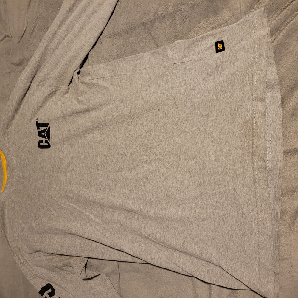 Caterpillar Gray Long Sleeve Tee Essential Comfort